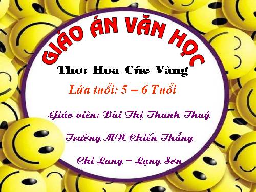 Thơ " Hoa cúc vàng"