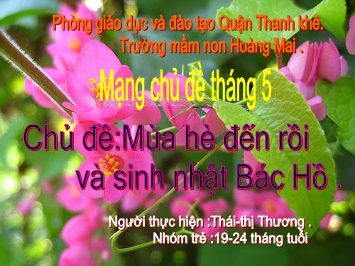 Mạng chủ đề tháng 5