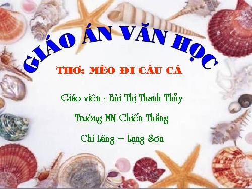 Thơ Mèo đi câu cá