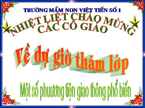 Mot so PTGT pho bien - lop 5 tuoi