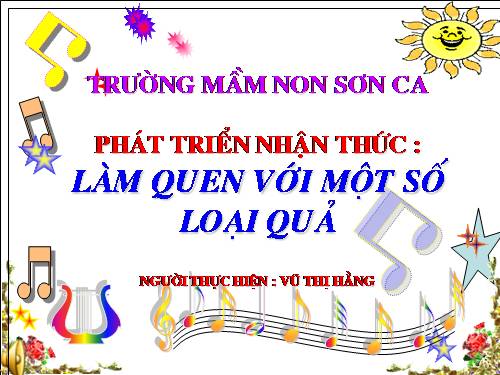 Một số loại quả