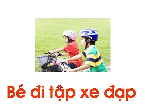 LQVH: Bé tập đi xe đạp