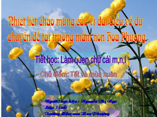 Làm quen với chữ cái l,m,n