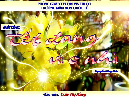 Thơ têt đang vao nha