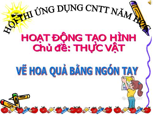 Vẻ hoa quả bằng ngón tay