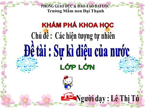 Sự kì diệu của nước