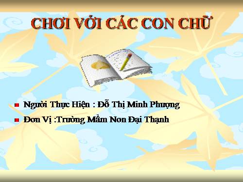 lam quen các con chữ