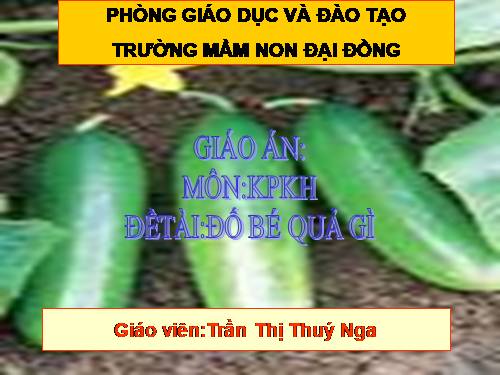 KPKH: Quả gì?