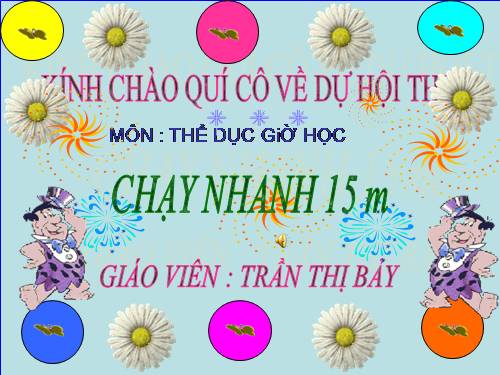 Thể dục:Chạy nhanh 15m