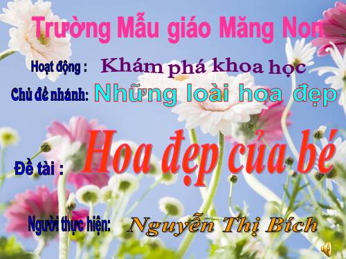 KPKH: Hoa đẹp của bé