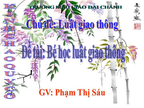 Bé học Luật giao thông