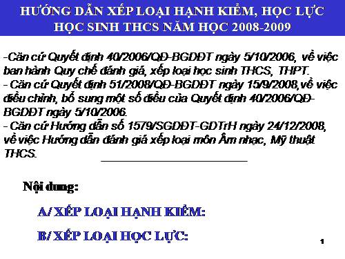 HƯỚNG DÃN THỰC HIỆN QĐ 51/BGD&ĐT