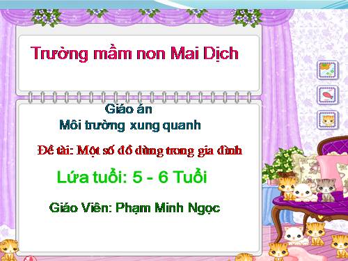 Một số đồ dùng gia đình