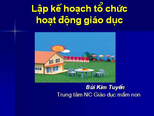 Lập kế hoạch giáo dục