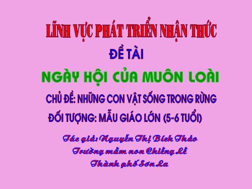 Ngay hội của muôn loài (chữ cái h, k)