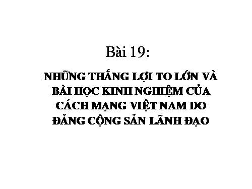 bài 19 Kinh tế Ctr