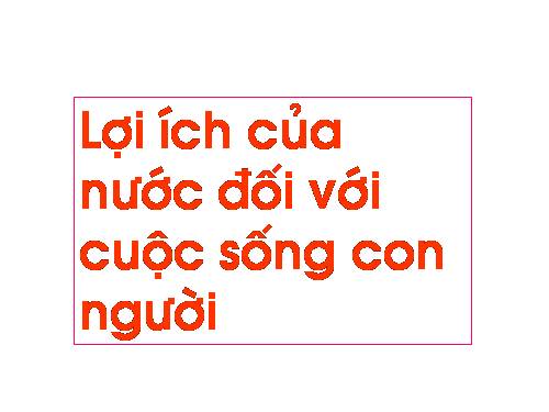 bé biết gì về lợi ích của nước