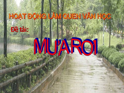 mưa rơi