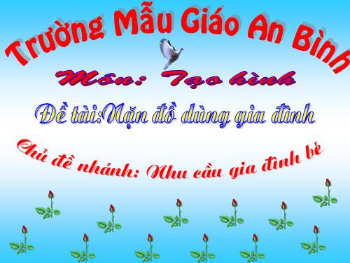 Tạo hình:Nặn đồ dùng gia đình