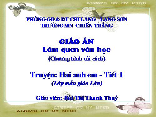 Truyện " Hai anh em"