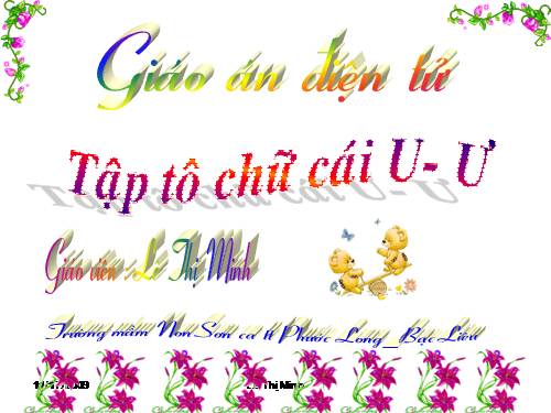 Tập tô chữ cái u - ư