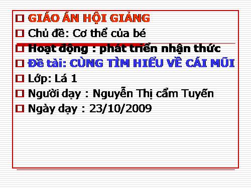 khám phá tìm hiểu về cái mũi