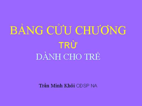 Hiệu Thập Chương Bảng Dành Cho Trẻ