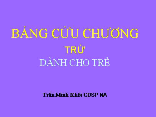 BẢNG THẬP HIỆU CHƯƠNG DÀNH CHO TRẺ