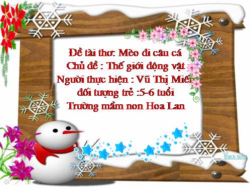 Thơ; mèo đi câu cá