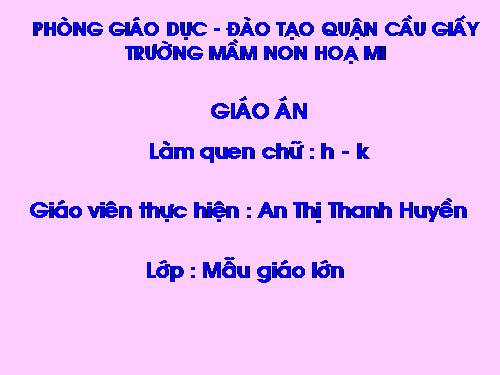 Làm quen chữ cái