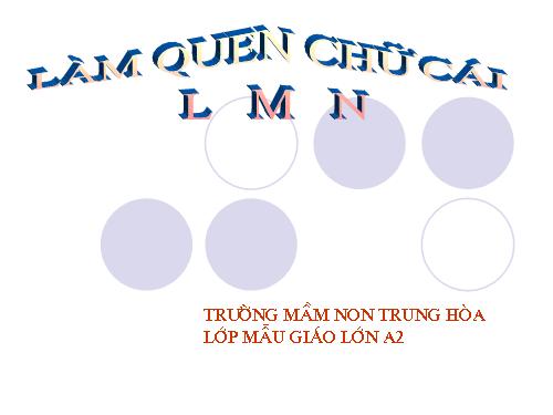 Làm quen chữ cái l,m,n