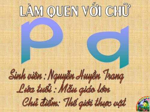 Làm quen chữ viết p-q