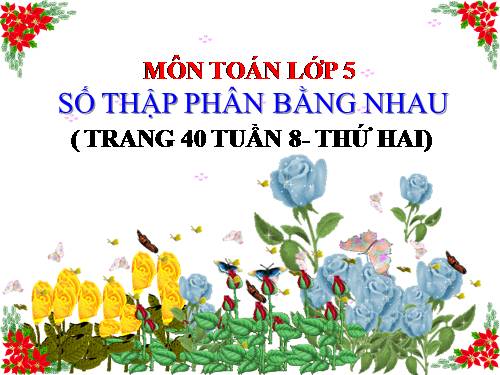 Số thập phân bằng nhau
