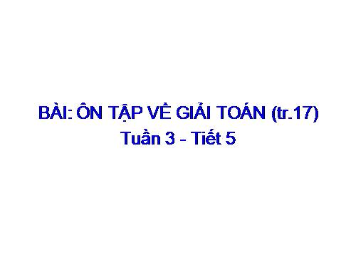 Ôn tập về giải toán