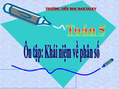 Ôn tập: Khái niệm về phân số