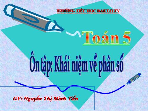 Ôn tập: Khái niệm về phân số