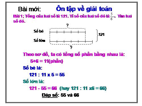 Ôn tập và bổ sung về giải toán