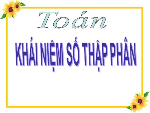 Khái niệm số thập phân