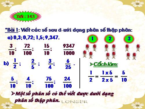 Ôn tập về số thập phân (tiếp theo)