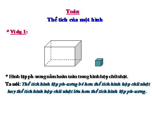 Thể tích của một hình