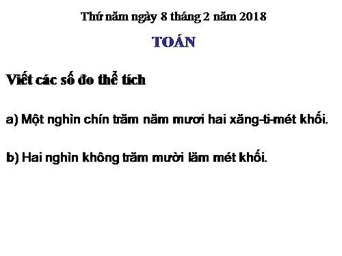 Thể tích hình hộp chữ nhật
