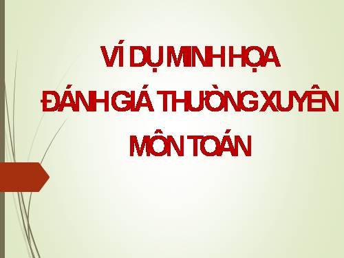DANH GIA THUONG XUYEN MON TOAN O TIEU HOC  - BO GD-DT T12-2017