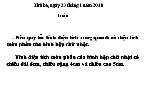 Diện tích xung quanh và diện tích toàn phần của hình lập phương