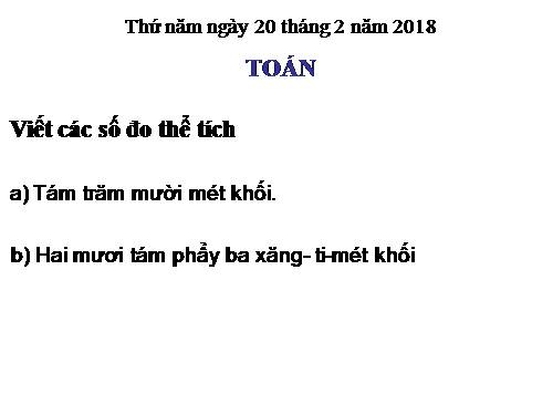 Thể tích hình hộp chữ nhật