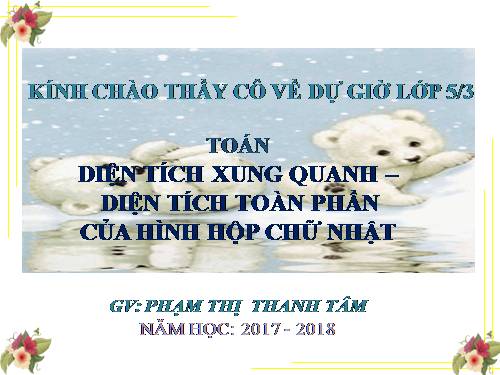 Diện tích xung quanh và diện tích toàn phần của hình hộp chữ nhật