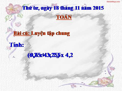 Chia một số thập phân cho một số tự nhiên