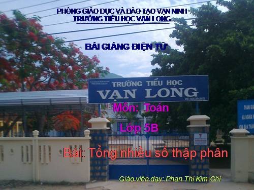 Tổng nhiều số thập phân