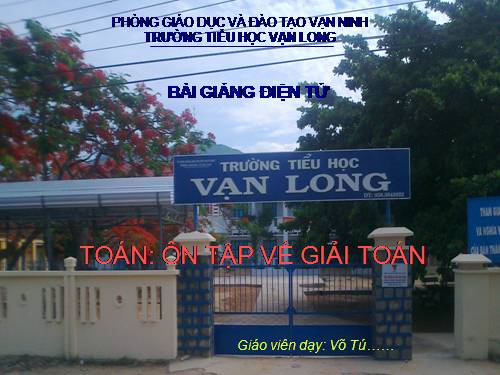 Ôn tập về giải toán