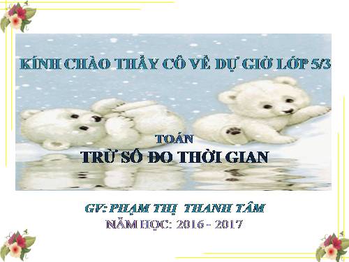 Trừ số đo thời gian