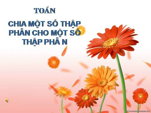 Chia một số thập phân cho một số thập phân
